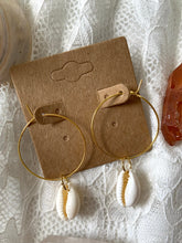 Load image into Gallery viewer, Conch Shell Hoop Earrings