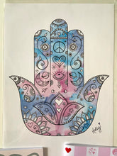 Load image into Gallery viewer, A4 Courage Hamza Print (tie-dye version)