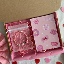 Load image into Gallery viewer, Pink LOVE Bracelet & Postcard Set
