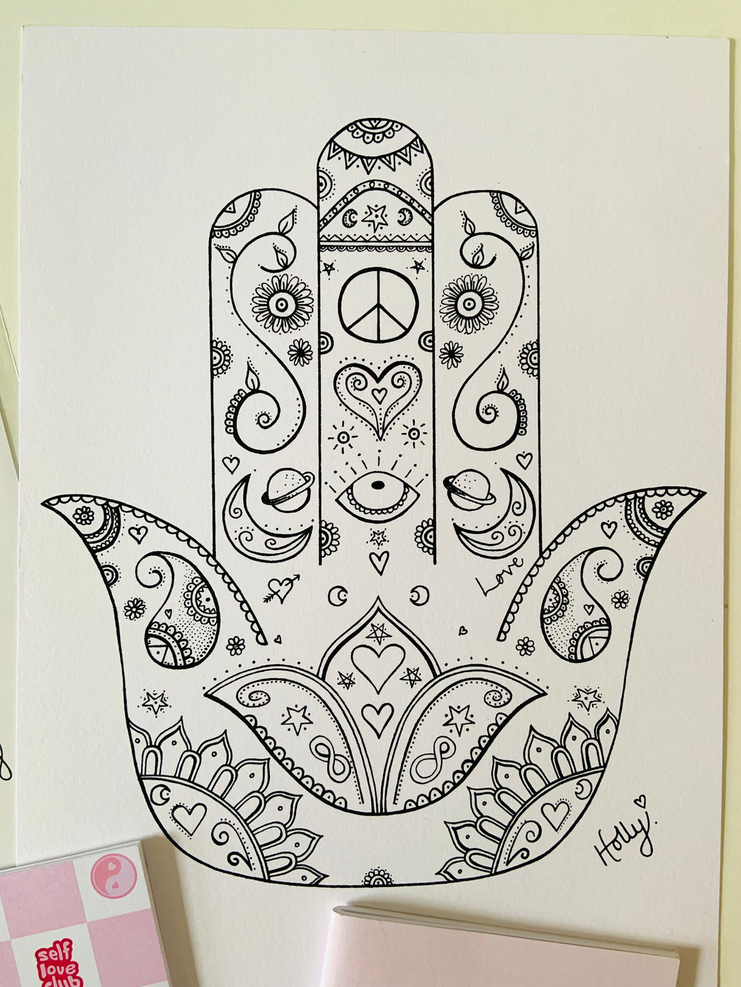 A4 Courage Hamza Print (black outline)